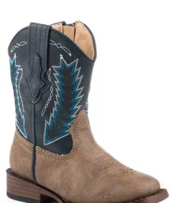 Kids 'Roper' Toddlers' Billy Western Square Toe - Brown / Navy