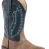 'Roper' Kids' Billy Western Square Toe - Brown / Navy 1 'Roper' Kids' Billy Western Square Toe - Brown / Navy