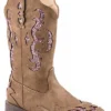 'Roper' Youth Glitter Gypsy Square Toe - Tan 1 'Roper' Youth Glitter Gypsy Square Toe - Tan