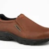 KARMAN ROPER 'Roper' Men's Tumbled Leather Performance Slip On - Brown
