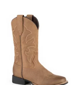 KARMAN ROPER 'Roper' Men's 12" Wilder II Western Square Toe - Tan