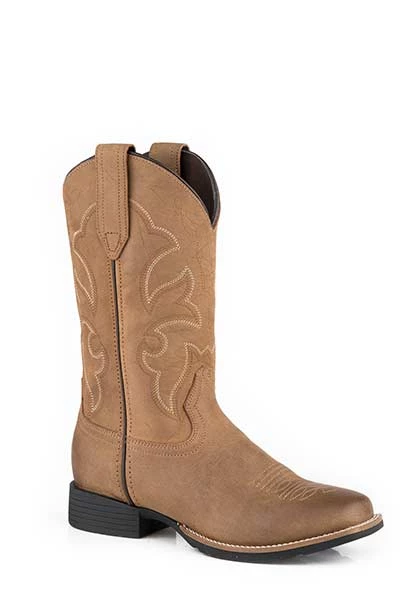 KARMAN ROPER 'Roper' Men's 12" Wilder II Western Square Toe - Tan 3 KARMAN ROPER 'Roper' Men's 12" Wilder II Western Square Toe - Tan