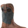 KARMAN ROPER 'Roper' Men's 11" Wilder Embroidered Square Toe - Brown / Navy