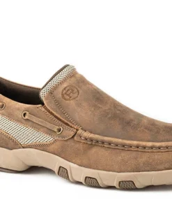 KARMAN ROPER 'Roper' Men's Docks Leather Driving Moc - Brown