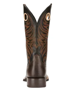 'Ariat' Men's Sport Rider Square Toe - Chocolate Brown / Black