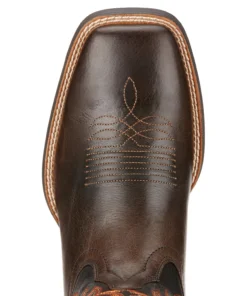 'Ariat' Men's Sport Rider Square Toe - Chocolate Brown / Black