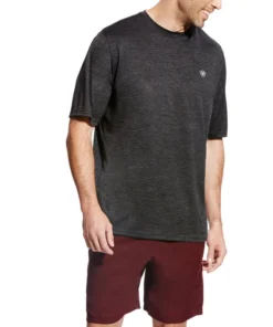 'Ariat' Men's Charger Basic T-Shirt - Charcoal