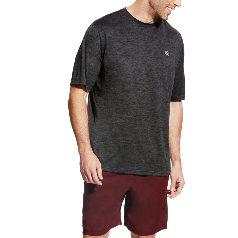 'Ariat' Men's Charger Basic T-Shirt - Charcoal 3 'Ariat' Men's Charger Basic T-Shirt - Charcoal