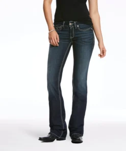 'Ariat' Women's REAL Mid Rise Mira Boot Cut - Deep Sea