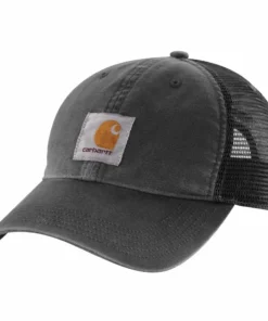 'Carhartt' Men's Adjustable Canvas Mesh-Back Cap - Black