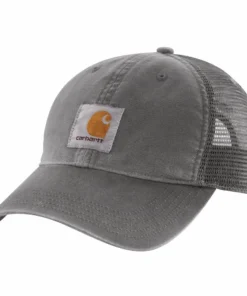 'Carhartt' Men's Adjustable Canvas Mesh-Back Cap - Gravel