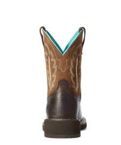 'Ariat' Women's 8" Fatbaby Feather II Western Round Toe - Dark Cottage 11 'Ariat' Women's 8