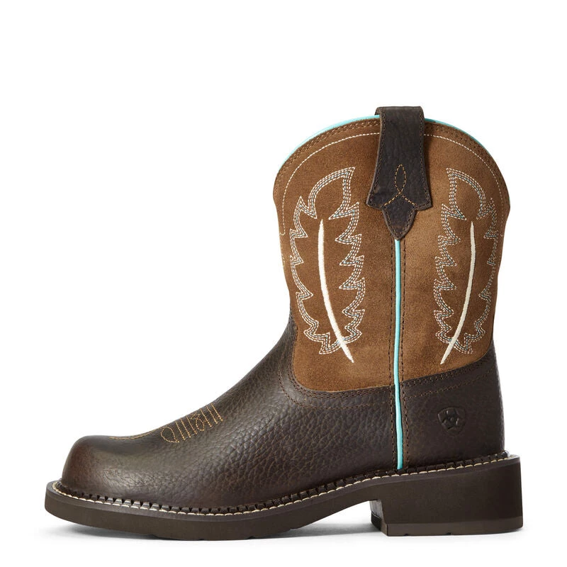 'Ariat' Women's 8" Fatbaby Feather II Western Round Toe - Dark Cottage 3 'Ariat' Women's 8" Fatbaby Feather II Western Round Toe - Dark Cottage