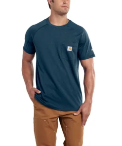 'Carhartt' Men's Midweight Force® Cotton Pocket T-Shirt - Light Huron Heather