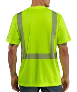 'Carhartt' Men's Force Hi Vis Class 3 Shirt - Lime Green