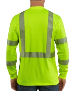 'Carhartt' Men's Force Hi Vis Class 3 Shirt - Lime Green 5 'Carhartt' Men's Force Hi Vis Class 3 Shirt - Lime Green