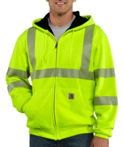 'Carhartt' Men's High-Visibility Class 3 Thermal Lined Sweatshirt - Brite Lime