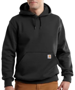 'Carhartt' Men's Rain Defender Paxton Heavyweight Hoodie - Black