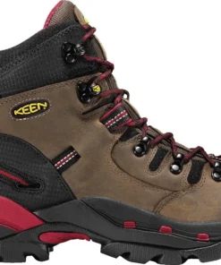 'Keen Utility' Men's 6" Pittsburgh WP Steel Toe - Bison Brown / Red / Black