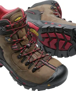 'Keen Utility' Men's 6" Pittsburgh WP Steel Toe - Bison Brown / Red / Black 15 'Keen Utility' Men's 6