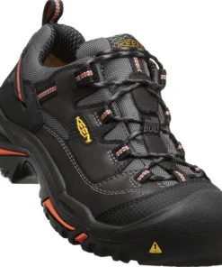 'Keen Utility' Men's Braddock Low Steel Toe - Black / Grey / Orange