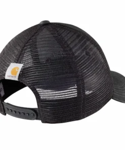 'Carhartt' Men's Canvas Mesh-Back Logo Graphic Cap - Black