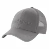 'Carhartt' Men's Canvas Mesh-Back Logo Graphic Cap - Asphalt