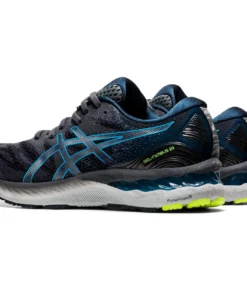 ASICS AMERICA CORP 'ASICS' Men's Gel Nimbus 23 - Carrier Grey / Digital Aqua (Wide)