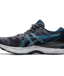 ASICS AMERICA CORP 'ASICS' Men's Gel Nimbus 23 - Carrier Grey / Digital Aqua (Wide)