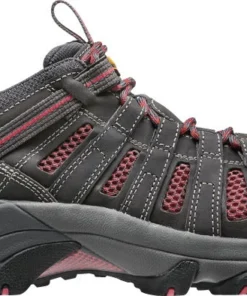 'Keen Utility' Women's Flint Low EH Steel Toe - Magnet Grey / Rose Pink