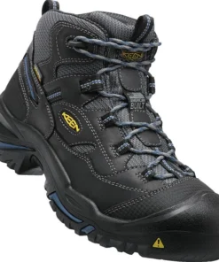 'Keen Utility' Men's Braddock Mid EH WP Soft Toe - Black / Grey / Blue