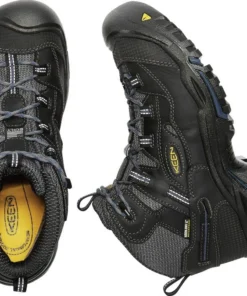 'Keen Utility' Men's Braddock Mid EH WP Soft Toe - Black / Grey / Blue