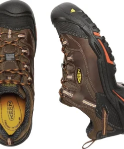 'Keen Utility' Men's Braddock Low EH Soft Toe - Brown / Black / Orange