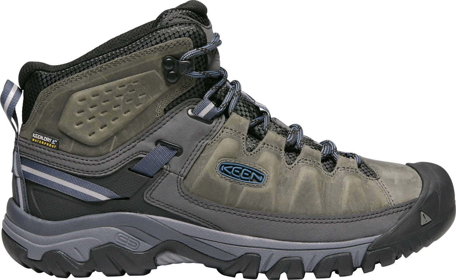 Keen Outdoor 'Keen' Men's Targhee III WP Mid Hiker - Steel Grey / Captain's Blue 3 Keen Outdoor 'Keen' Men's Targhee III WP Mid Hiker - Steel Grey / Captain's Blue