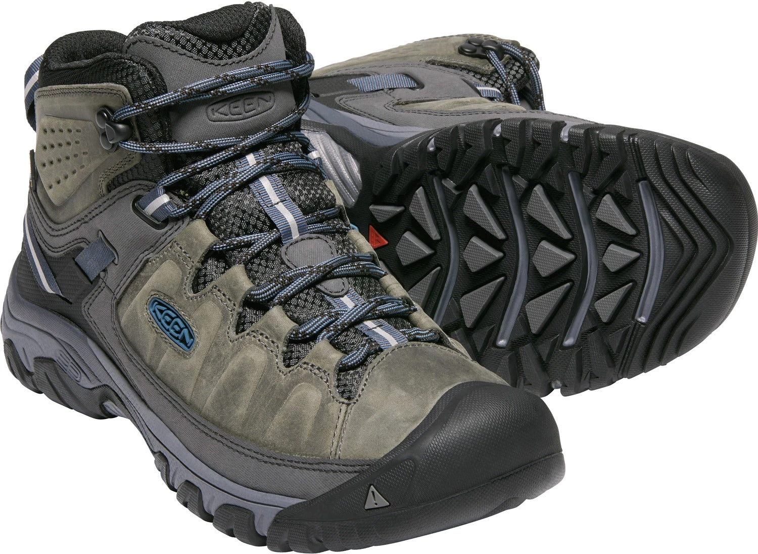 Keen Outdoor 'Keen' Men's Targhee III WP Mid Hiker - Steel Grey / Captain's Blue 8 Keen Outdoor 'Keen' Men's Targhee III WP Mid Hiker - Steel Grey / Captain's Blue