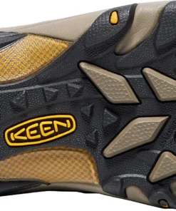 'Keen Utility' Men's Lansing Mid WP Steel Toe Hiker - Raven Black / Tawny Olive