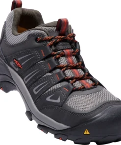 'Keen Utility' Men's Boulder Low EH Steel Toe - Black / Grey / Orange