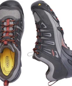 'Keen Utility' Men's Boulder Low EH Steel Toe - Black / Grey / Orange