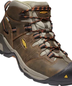 'Keen Utility' Men's Detroit XT Mid WP Soft Toe - Black Olive / Leather Brown