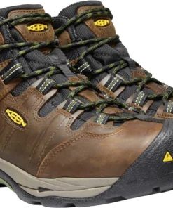 'Keen Utility' Men's Detroit XT Mid Steel Toe Waterproof - Cascade Brown / Bronze Green