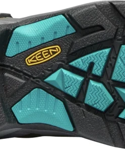 'Keen Utility' Women's Detroit XT Mid Steel Toe WP Hiker - Gargoyle Grey / Lake Blue / Brown