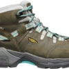 'Keen Utility' Women's Detroit XT Mid Steel Toe WP Hiker - Gargoyle Grey / Lake Blue / Brown