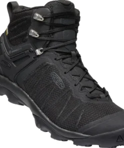 Keen Outdoor 'Keen' Men's Venture WP Leather Mid Hiker - Black / Black