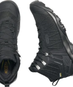 Keen Outdoor 'Keen' Men's Venture WP Leather Mid Hiker - Black / Black