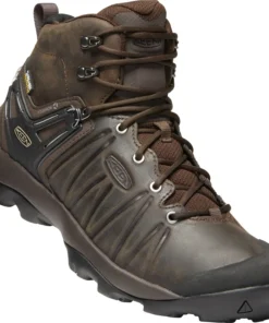 Keen Outdoor 'Keen' Men's Venture WP Leather Mid Hiker - Mulch / Black