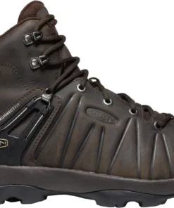 Keen Outdoor 'Keen' Men's Venture WP Leather Mid Hiker - Mulch / Black