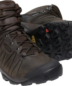 Keen Outdoor 'Keen' Men's Venture WP Leather Mid Hiker - Mulch / Black