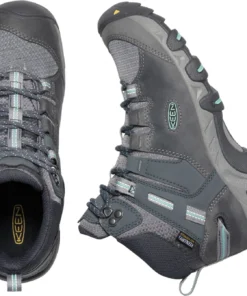 Keen Outdoor 'Keen' Women's Steens WP Leather Mid Hiker - Steel Grey / Ocean Wave
