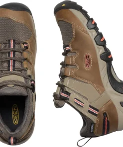 Keen Outdoor 'Keen' Women's Steens WP Leather Low Hiker - Timberwolf / Coral 12 Keen Outdoor 'Keen' Women's Steens WP Leather Low Hiker - Timberwolf / Coral