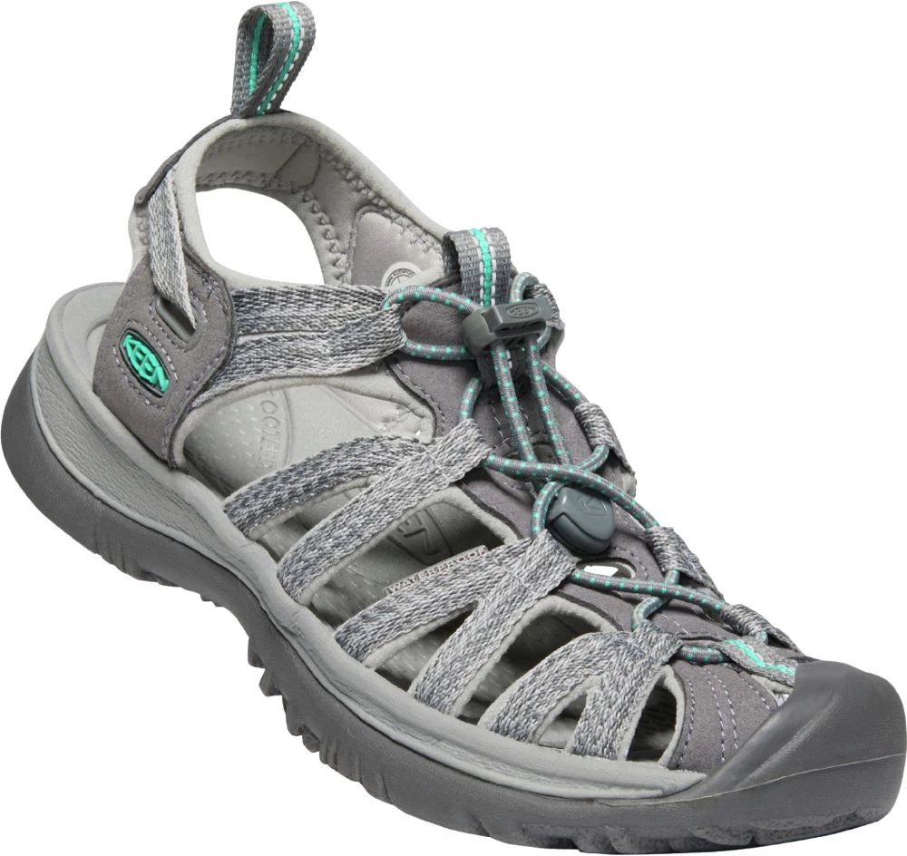 Keen Outdoor 'Keen' Women's Whisper Sandal - Medium Grey / Peacock Green 8 Keen Outdoor 'Keen' Women's Whisper Sandal - Medium Grey / Peacock Green